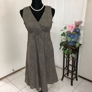 Eddie Bauer Brown Polka Dot Dress (size 4)